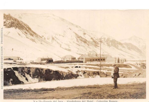 Puenta del Inca Argentina Alrededores del Hotel Real Photo Postcard AA103872