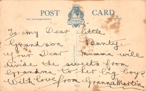 Cricket Greetings "England's Hope" Boy with Cricket Bat Sports Postcard AA103878 - Image 2