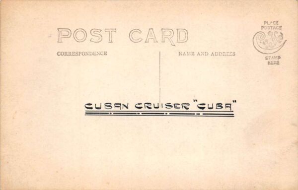 Cuban Cruiser Cuba Battleship Navy Real Photo Vintage Postcard AA103882 - Image 2