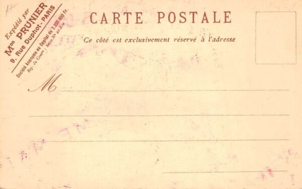France Huitres Prunier Oyster Seller with Basket on Head Ad Postcard AA103889 - Image 2