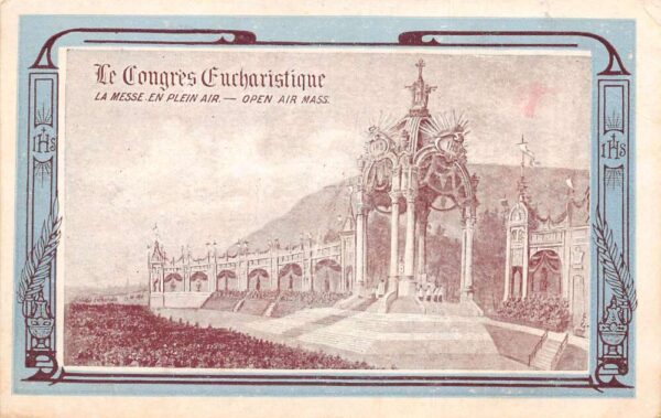 Montreal Canada 1910 Eucharistic Congress Open Air Mass Religious PC AA103891