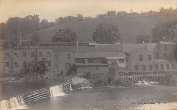 Johnsonville New York Dam Factory Mill Real Photo Vintage Postcard AA103985