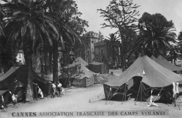 Cannes France Camps Volant Campground Real Photo Postcard AA104009
