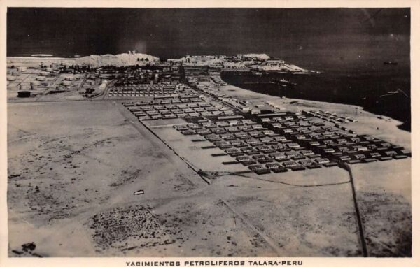 Talara Peru Oil Fields Birds Eye View Real Photo Postcard AA104014
