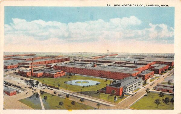 Lansing Michigan Reo Motor Car Factory Vintage Postcard AA104017