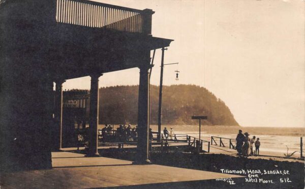 Seaside Oregon Tillamook Head from Hotel Moore Real Photo Postcard AA104021