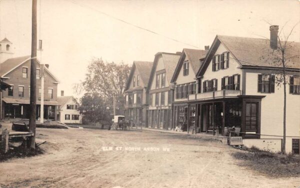 Anson Maine Elm Street Real Photo Vintage Postcard AA84484