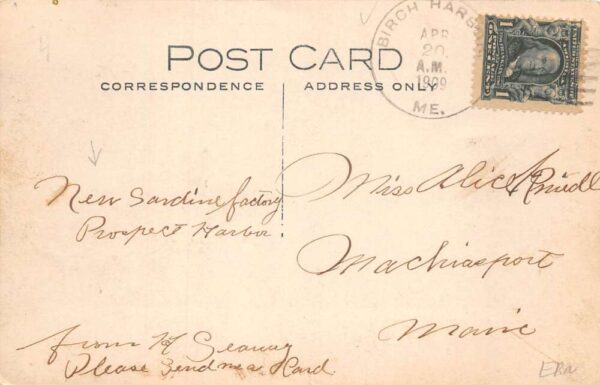 Birch Harbor Maine Prospect Harbor Sardine Factory Real Photo Postcard AA84491 - Image 2