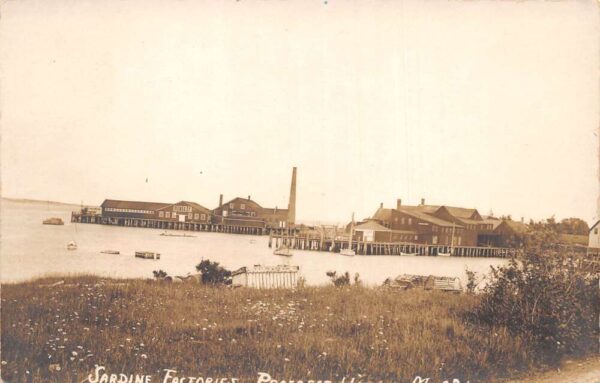 Birch Harbor Maine Prospect Harbor Sardine Factory Scenic Real Photo PC AA84492