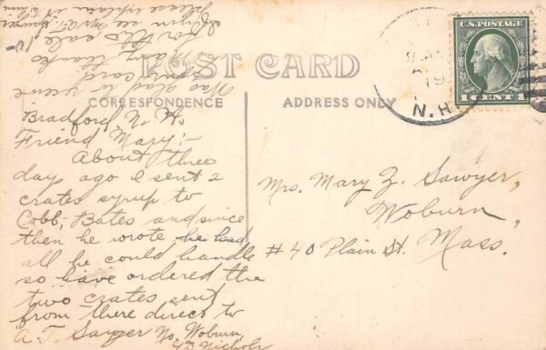 Bradford New Hampshire GD Nichols Store Real Photo Vintage Postcard AA84504 - Image 2