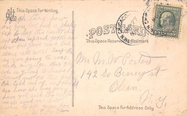 Chicago Illinois Alfred Holzman Co Postcard Factory Vintage Postcard AA84514 - Image 2
