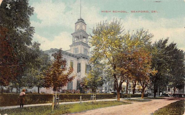 Seaford Delaware High School Vintage Postcard AA84521