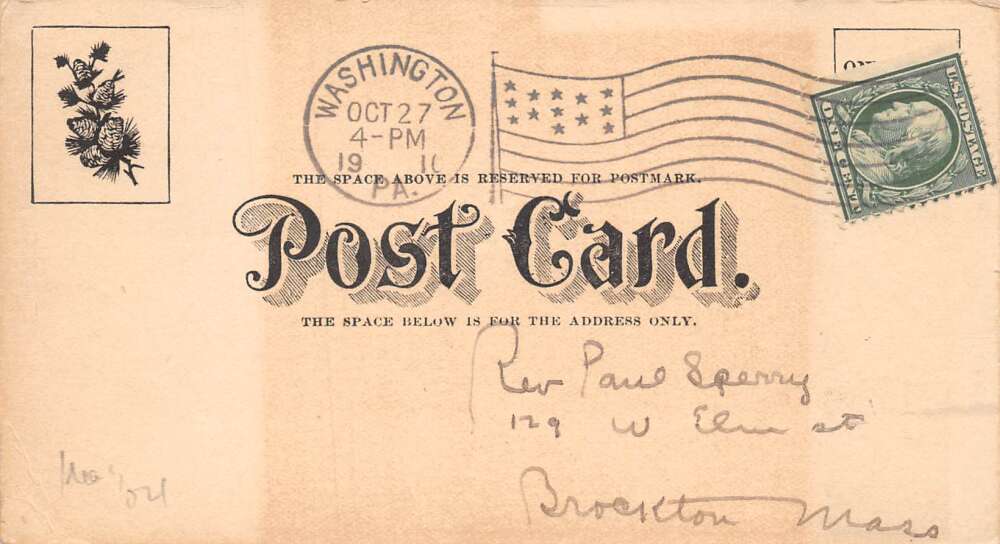 Washington Pennsylvania Washington and Jefferson College Postcard AA84529 - Image 2