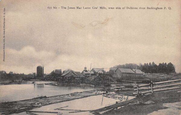Buckingham Quebec Canada James Mac Laren Mills Vintage Postcard AA84533