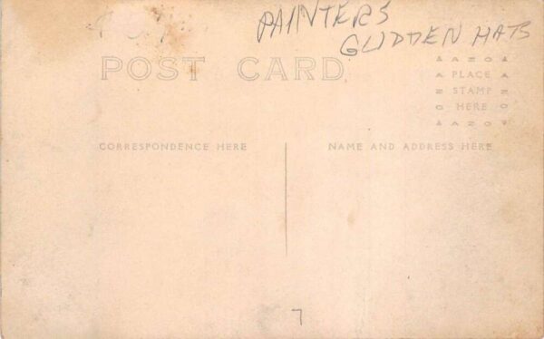 Painters Workers by Brick Wall Real Photo Vintage Postcard AA84545 - Image 2