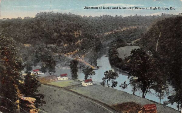 High Bridge Kentucky Junction of Dicks and Kentucky Rivers Postcard AA84559