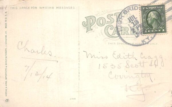 High Bridge Kentucky Junction of Dicks and Kentucky Rivers Postcard AA84559 - Image 2