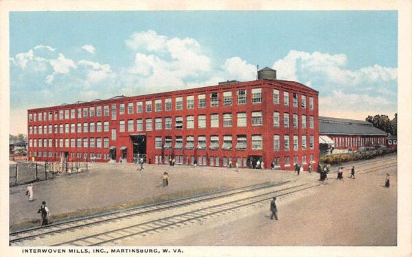 Martinsburg West Virginia Interwoven Mills, Inc., White Border, Postcard U18731