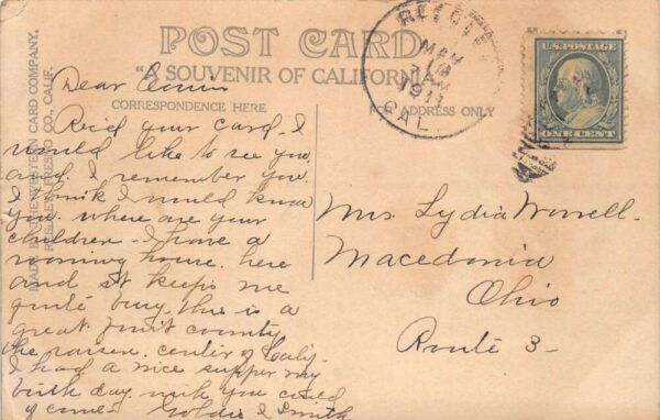 Reedley California Drying Peaches Real Photo Vintage Postcard AA84659 - Image 2