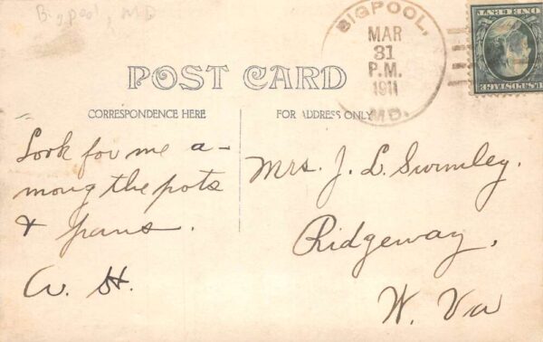 Bigpool Maryland Chef in Kitchen Washing Pan Real Photo Vintage Postcard AA84669 - Image 2