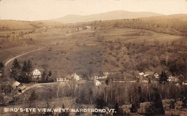 West Wardsboro Vermont Birds Eye View Real Photo Vintage Postcard AA84677