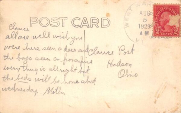 West Wardsboro Vermont Homes Birds Eye View Real Photo Postcard AA84678 - Image 2