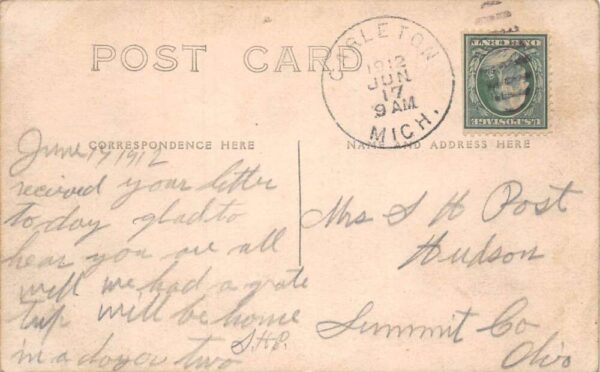 Grayling Michigan Au Sable River Fishing Catch Real Photo Postcard AA84683 - Image 2