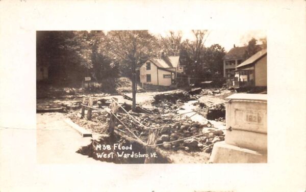 West Wardsboro Vermont 1938 Flood Disaster Ruins Real Photo Postcard AA84685