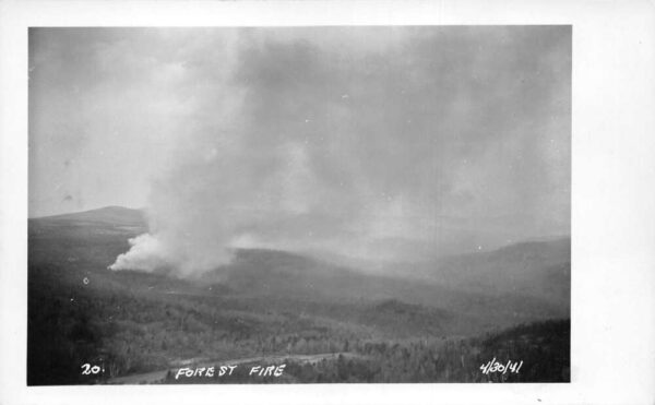 Marlow New Hampshire Forest Fire Disaster Aerial View Real Photo PC AA84696