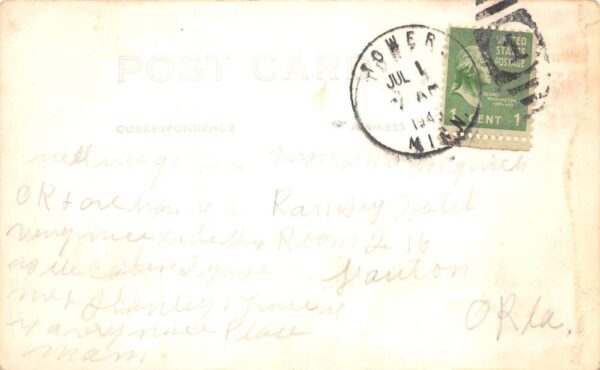 Tower Minnesota Vermilion Beach Cabin Real Photo Postcard AA84698 - Image 2