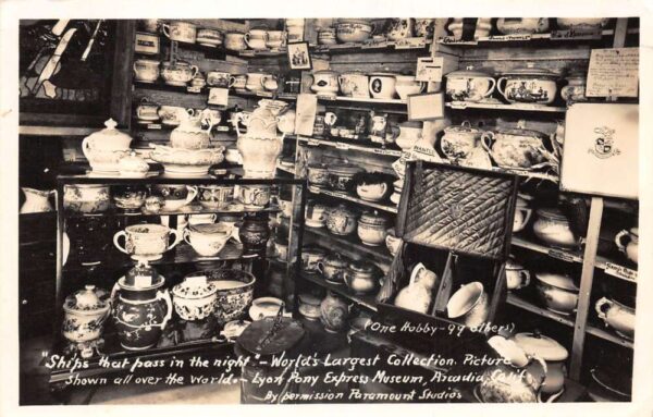 Arcadia California Lyons Pony Express Museum Pottery Real Photo Postcard AA84703