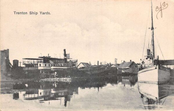 Trenton Ontario Canada Ship Yards Scenic View Vintage Postcard AA84713