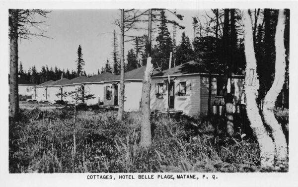 Matane Quebec Canada Hotel Belle Plage Cottages Real Photo Postcard AA84716
