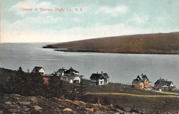 Tiverton Nova Scotia Canada Birds Eye View Vintage Postcard AA84720