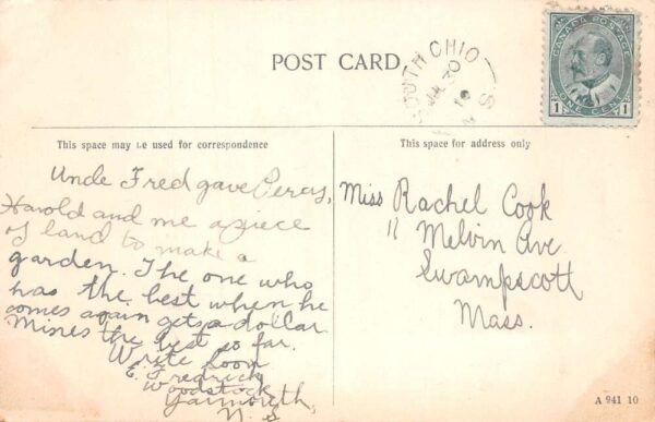 Tiverton Nova Scotia Canada Birds Eye View Vintage Postcard AA84720 - Image 2