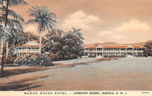 Constant Spring Jamaica BWI Manor House Hotel Vintage Postcard AA84723