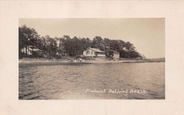 Pinchurst Bathing Beach Cottages Real Photo Vintage Postcard AA84724