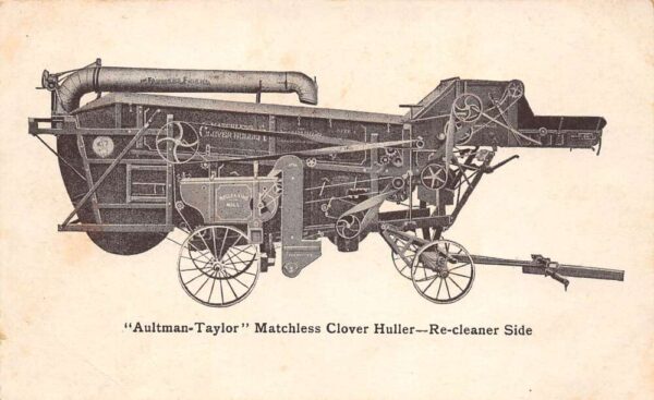 Aultman-Taylor Matchless Clover Huller, "The Farmer's Friend" Postcard U18888