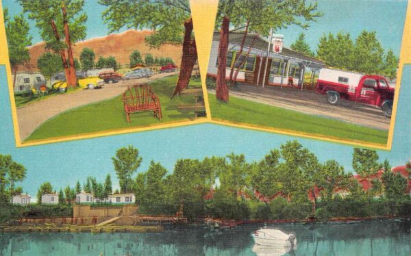 Blythe California Lost Lake Fishing & Hunting Camp, Linen, PC U18909