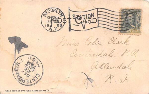 Brooklyn New York Fire Department Headquarters, Undivided Back, Postcard U18941 - Image 2