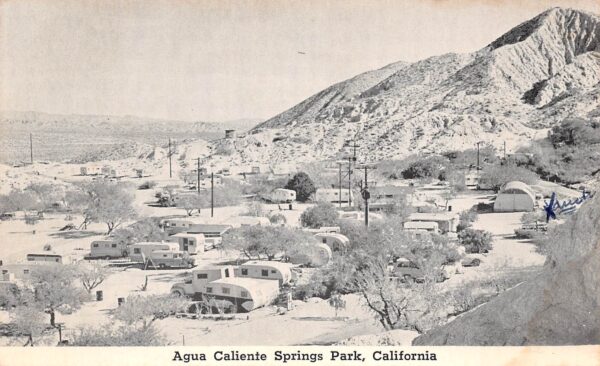 Julian California Agua Caliente Springs Park, B/W Chrome, Vintage PC U18953