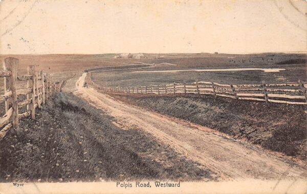 Nantucket Massachusetts Polpis Road, Westward, Color Lithograph Postcard U18979