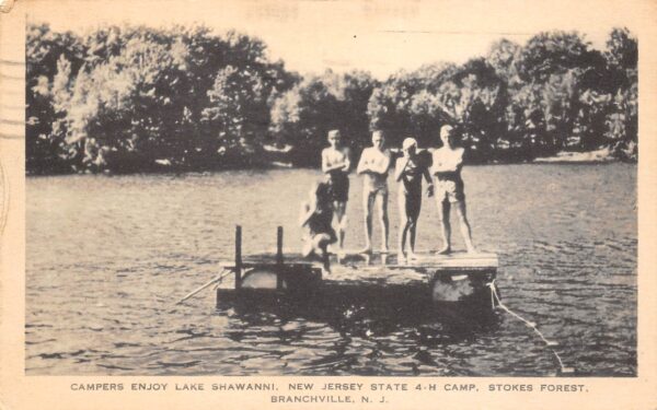 Branchville New Jersey State 4-H Camp, Lake Shawanni, Stokes Forest, PC U19000
