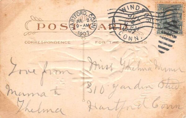 4th Of July, Uncle Sam With Flags & Fireworks, Fred C. Lounsbury, PC U19033 - Image 2