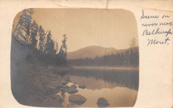 Belknap Montana River Scenic View Real Photo Vintage Postcard AA84768