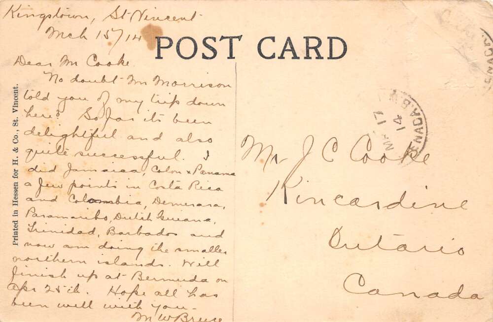 Wallibon Bay Wallibou St Vincent BWI Mount La Soufriere Scenic View PC AA84775 - Image 2