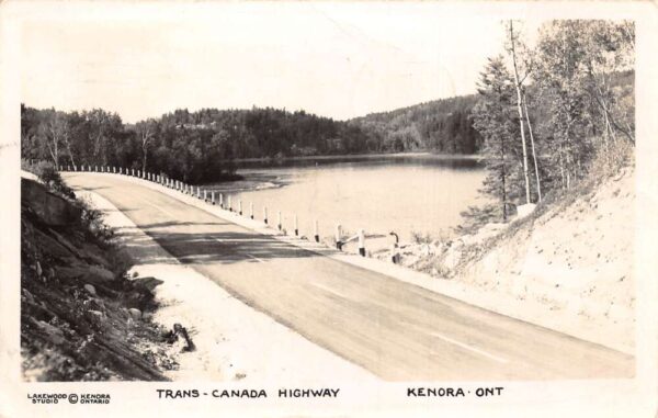 Kenora Ontario Canada Trans Canada Highway Real Photo Vintage Postcard AA84780