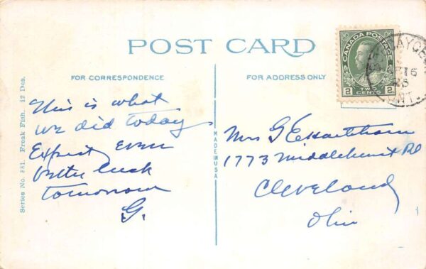 Bobcaygeon Canada Fishing Exaggeration Vintage Postcard AA84783 - Image 2