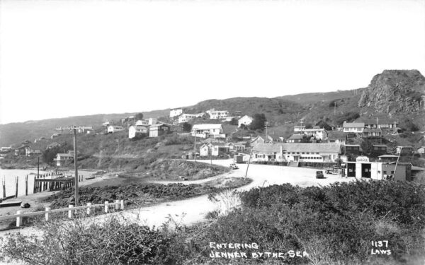 Jenner by the Sea California Street Scene and Water Front Real Photo PC AA84803