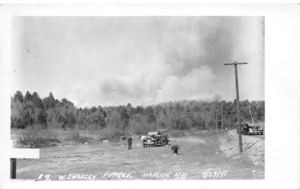 West Swanzey New Hampshire Marlow Pumper Water Truck Real Photo PC AA84811